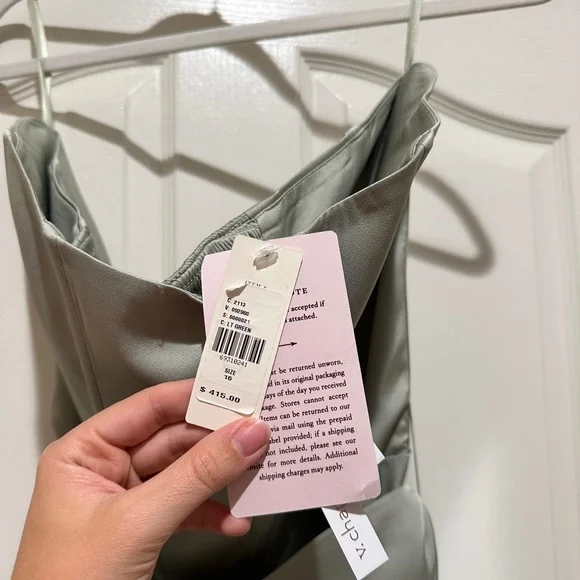 NWT Plus Size V. Chapman Dress June Corset Jacquard Front-Slit Gown Size 16 - Picture 8 of 14